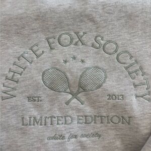 White Fox Society Gray Crewneck🩶